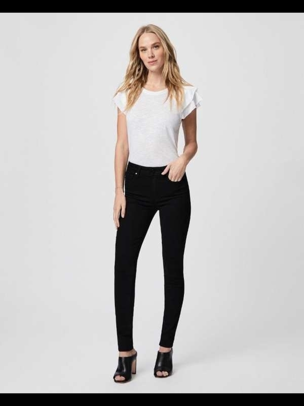 PAIGE Black Hoxton Ultra Skinny Jeans, Sz. 32